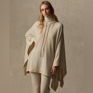 RALPH LAUREN PURPLE LABEL COLLECTION Cashmere hooded Poncho Sweater M/L